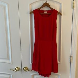 BLVD Red Dress with pleating